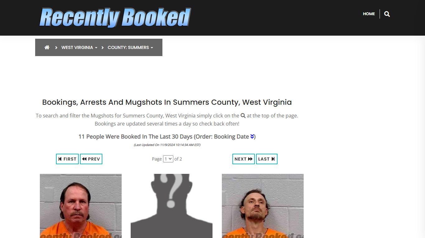 Bookings, Arrests and Mugshots in Summers County, West Virginia